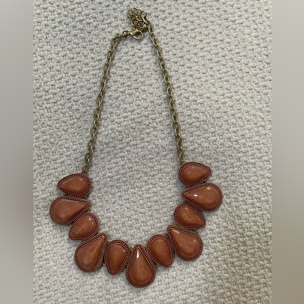 Coral statement necklace